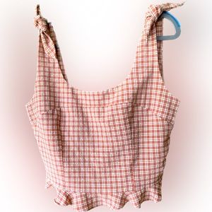 Shoreline Sugars Boutique Crop Top L Peach NWOT